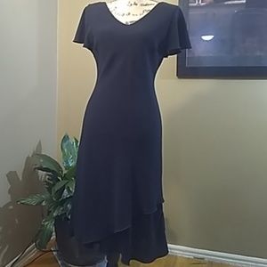 S.L. FASHION Black Flutter Sleeve Dress